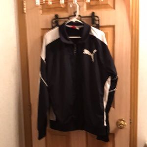 Men’s Track jacket. Puma. Black and white. Size XL.